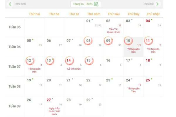 Mùng 1 Tết 2024 Là Ngày Mấy Dương Lịch? Lịch Nghỉ Tết Nguyên Đán 2024 Chính Thức