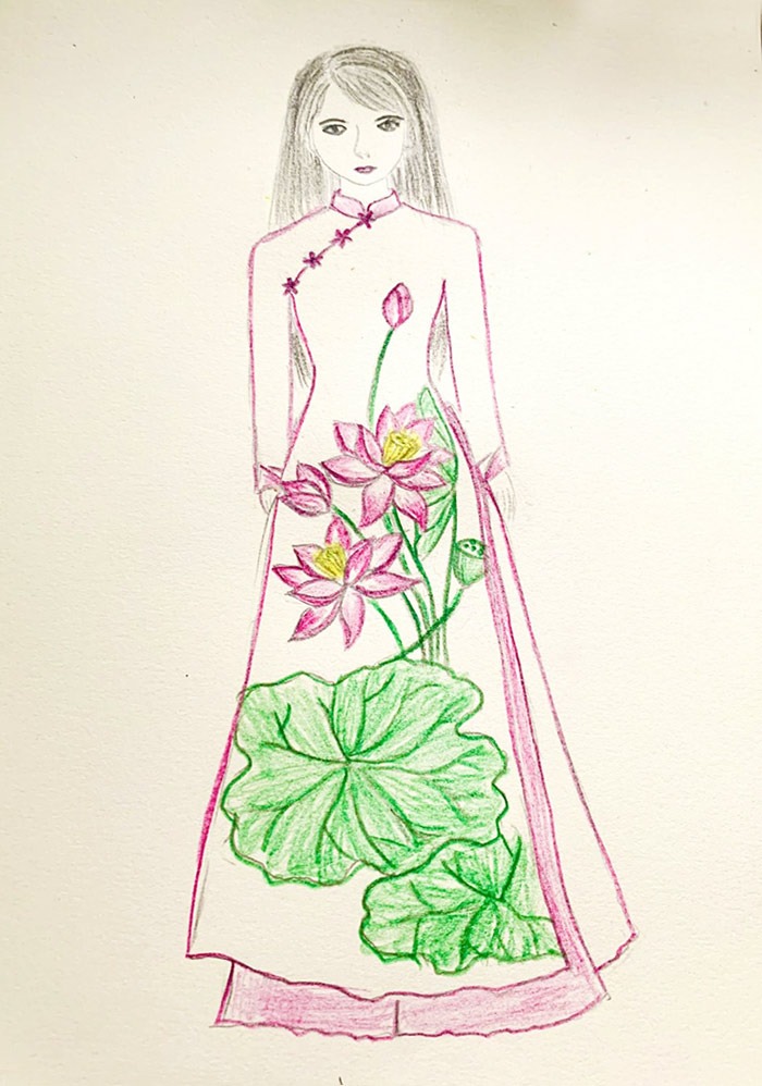 Vẽ áo dài - hướng dẫn cách vẽ đơn giản, đầy đủ nhất!