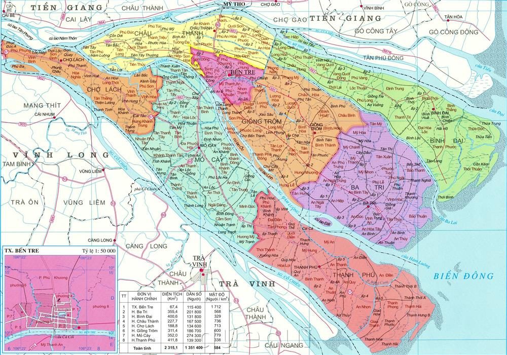 Bản đồ miền Tây, tổng quan các tỉnh miền Tây 