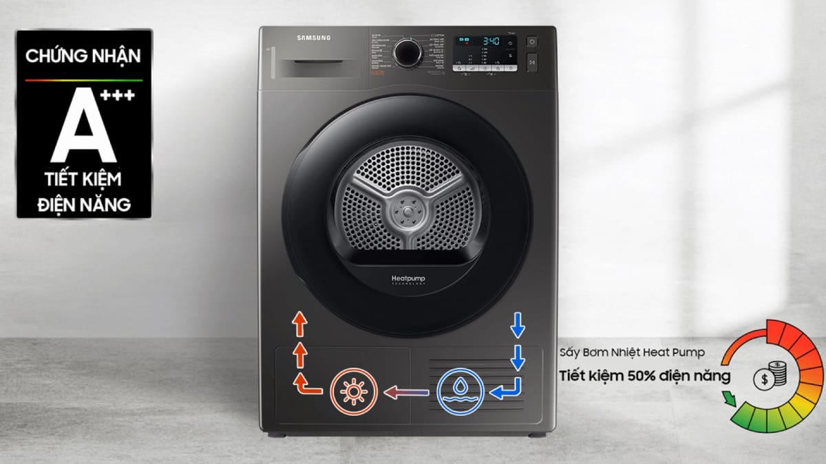 Máy sấy Samsung giá rẻ, chính hãng, trả góp 0%, giao hàng nhanh