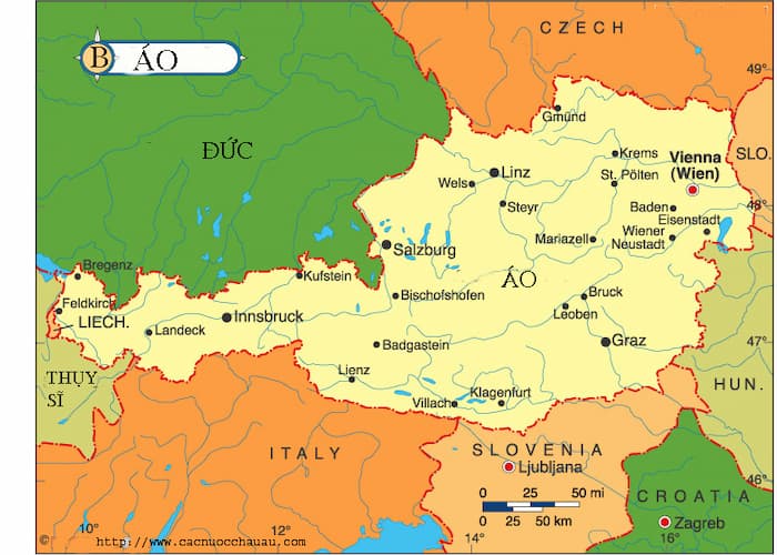Nước áo tiếng anh là gì và những thông tin về nước Áo