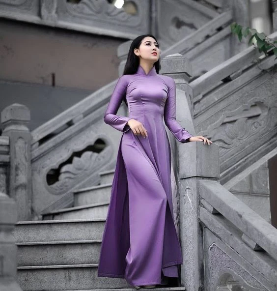 Top 7 mẫu áo dài tím Huế đẹp nhất định phải thử vào mùa thu