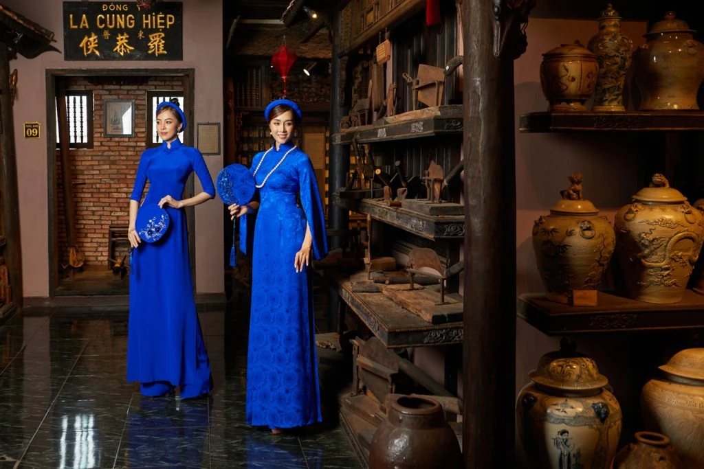 Những mẫu áo dài xanh Thái Tuấn đẹp nhất hiện nay