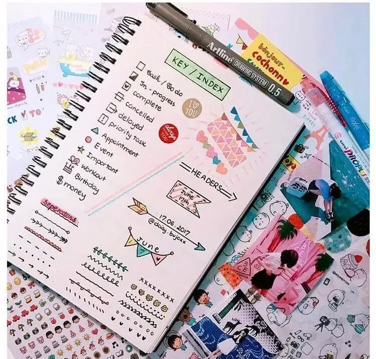 8+ cách trang trí sổ tay học tập đẹp mắt và đơn giản nhất