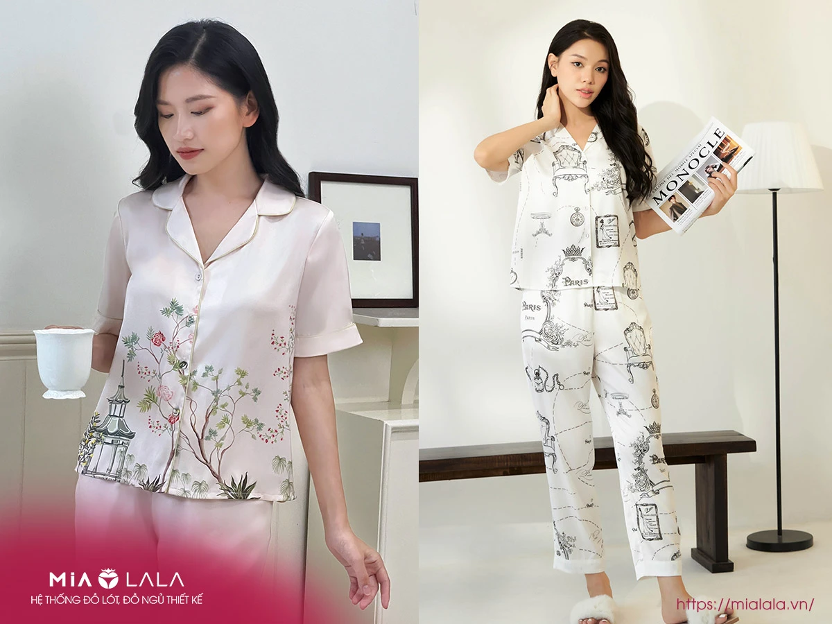50+ Mẫu Pijama tay ngắn quần dài đẹp nhất tại Mialala