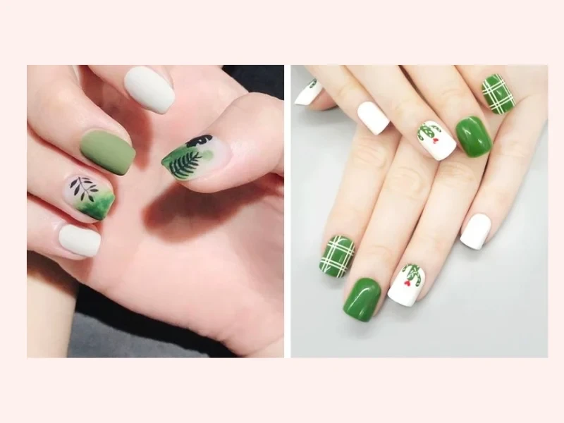 Mẫu nail hoa lá