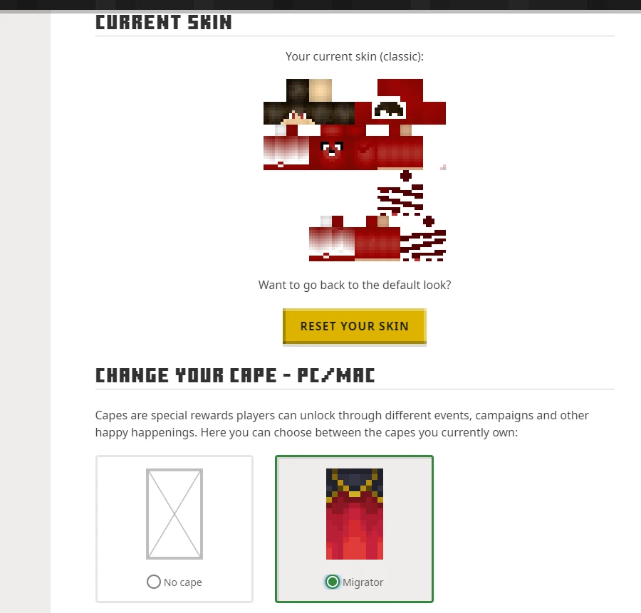 Áo choàng Minecraft: Biểu tượng của sự kiện trong game