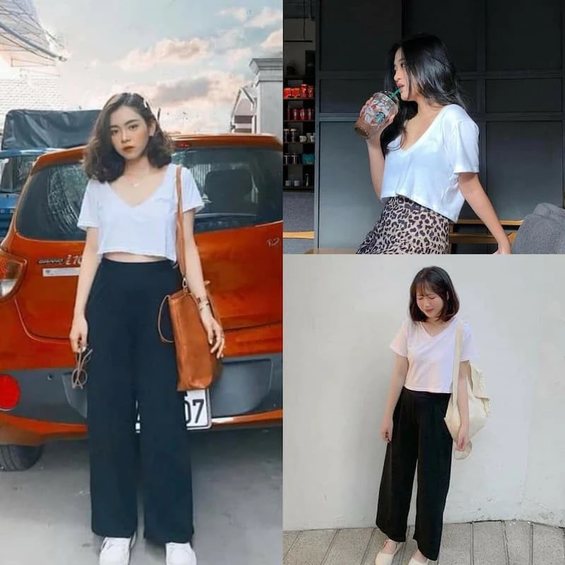 Áo croptop rộng: Phong cách trẻ trung và thoải mái