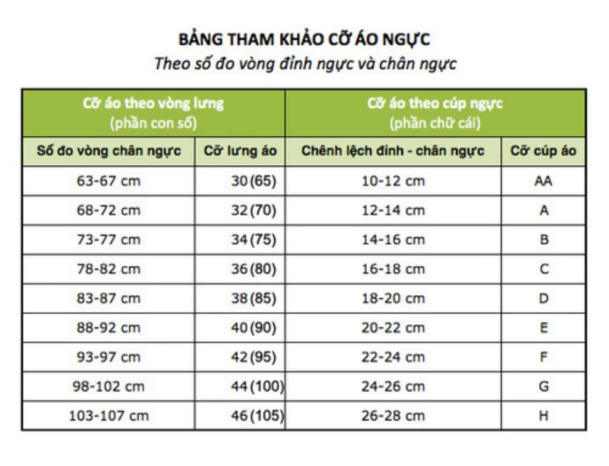 Cách đo size áo ngực chuẩn xác cho mọi phái đẹp