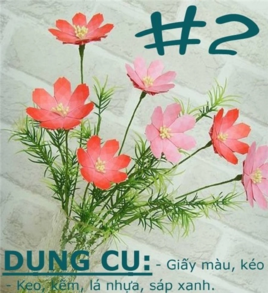 Gấp hoa: Cách gấp hoa giấy Origami đơn giản nhưng bắt mắt