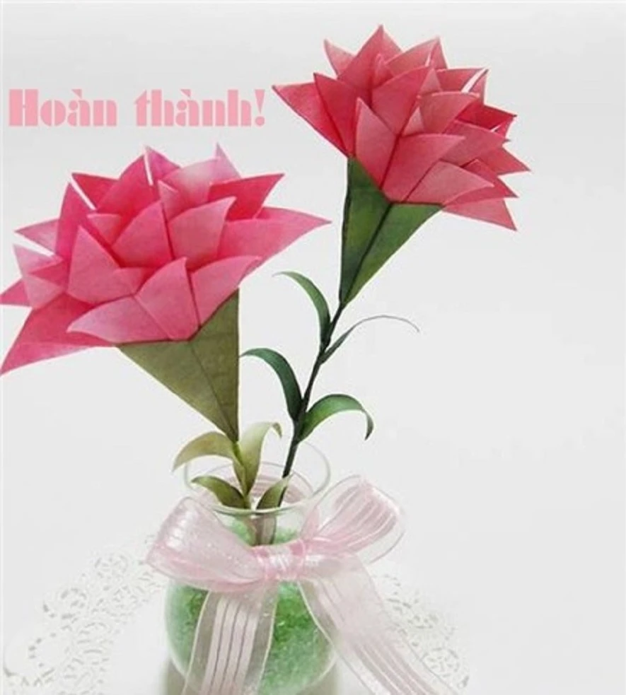 Gấp hoa: Cách gấp hoa giấy Origami đơn giản nhưng bắt mắt