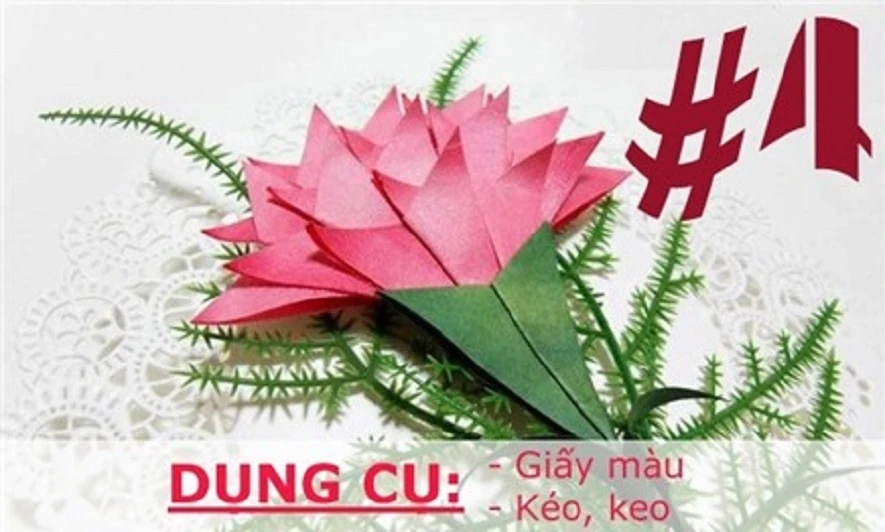 Gấp hoa: Cách gấp hoa giấy Origami đơn giản nhưng bắt mắt