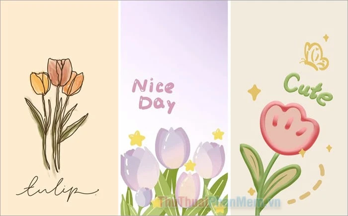 Hình nền hoa tulip mang vẻ đẹp thanh cao cho không gian