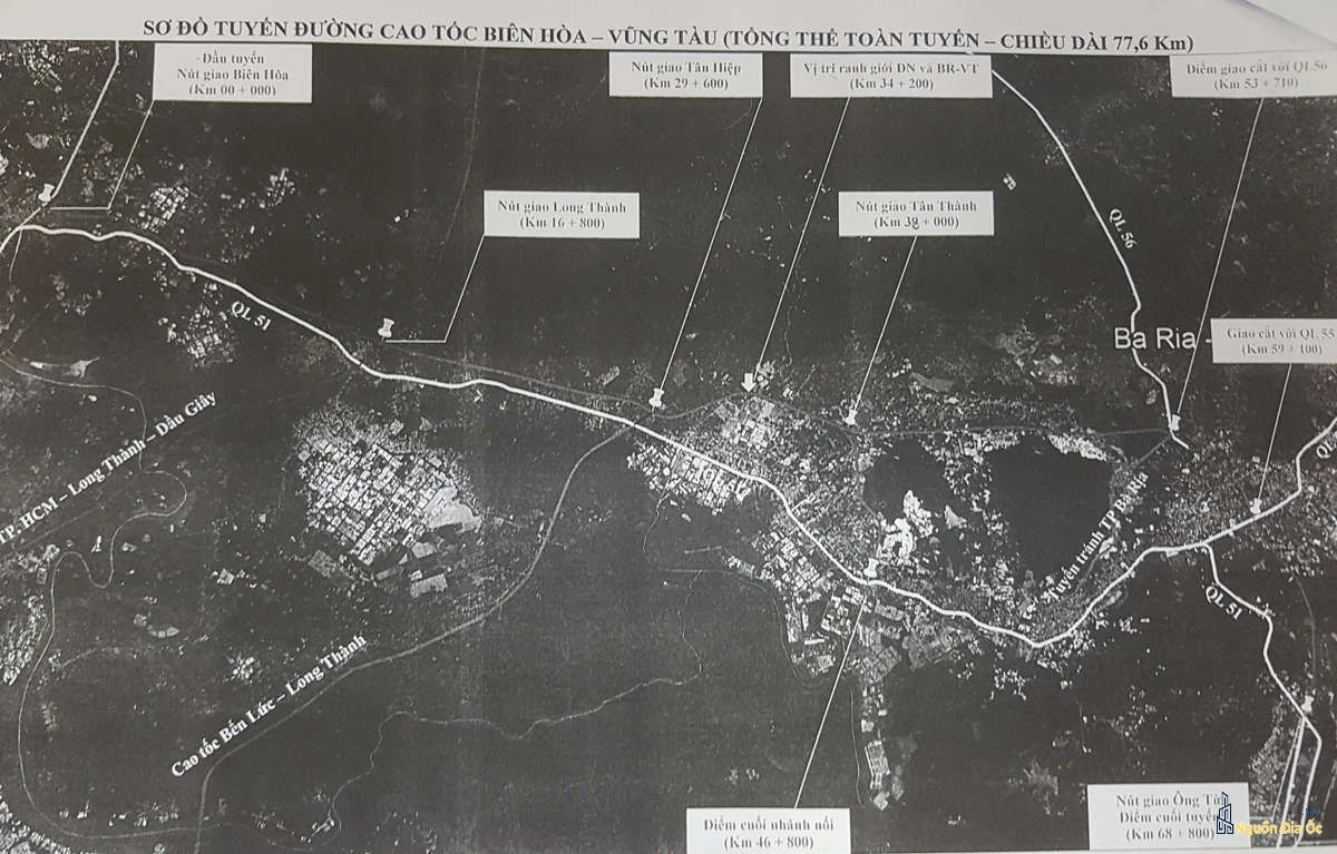 Quy hoạch chi tiết đường cao tốc Biên Hòa - Vũng Tàu
