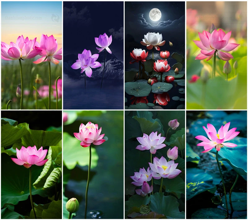 Ảnh hoa sen vector file tách nền PNG thiết kế logo, background