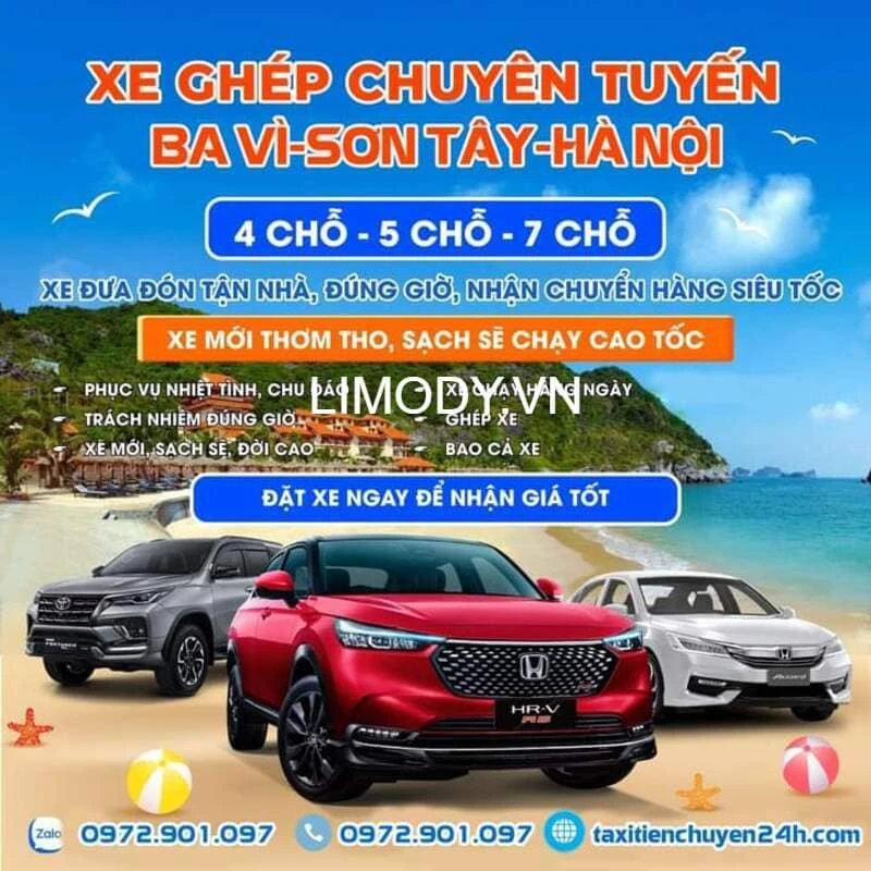 Top 20 Hãng taxi Sơn Tây giá rẻ số điện thoại tổng đài 24/24