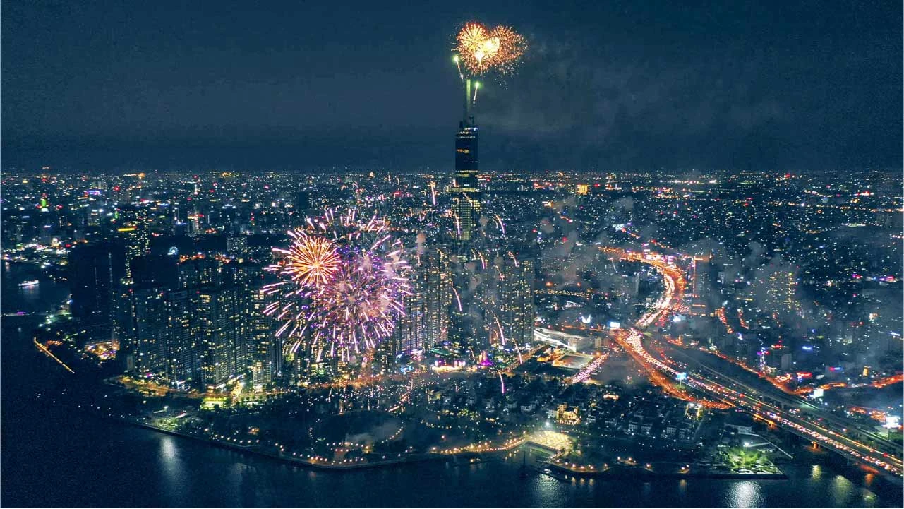 Bắn pháo hoa Tết Dương Lịch 2024 tại Bình Dương