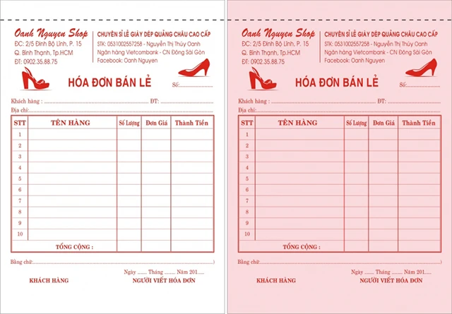 Tìm hiểu về mẫu hóa đơn bán lẻ và ứng dụng thực tiễn