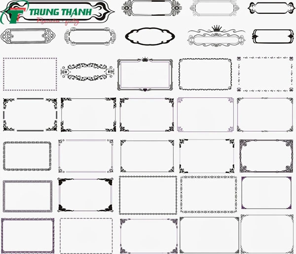 Free Download Mẫu Khung Viền Hoa Văn Vector