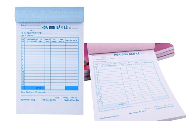 Mẫu hóa đơn bán lẻ, bán hàng đẹp, thông dụng file Word - PDF