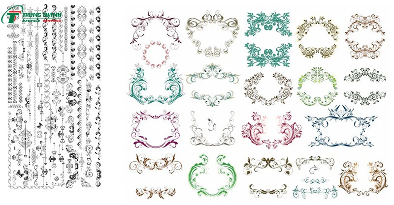 Free Download Mẫu Khung Viền Hoa Văn Vector