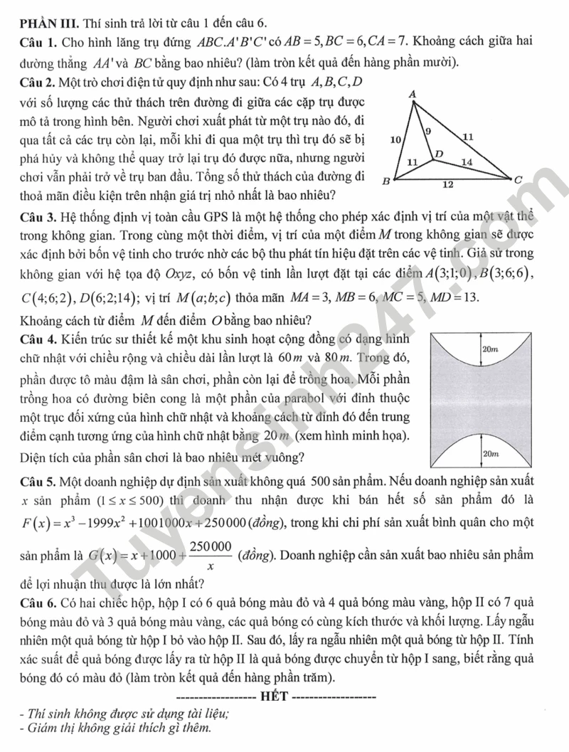 Bộ GD công bố đề minh họa tốt nghiệp THPT 2025 - Tất cả các môn