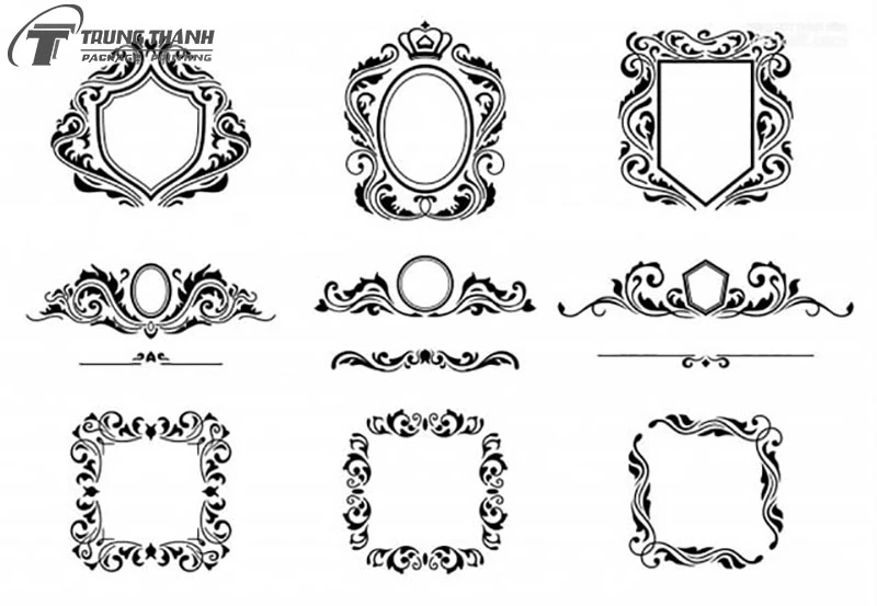 Free Download Mẫu Khung Viền Hoa Văn Vector