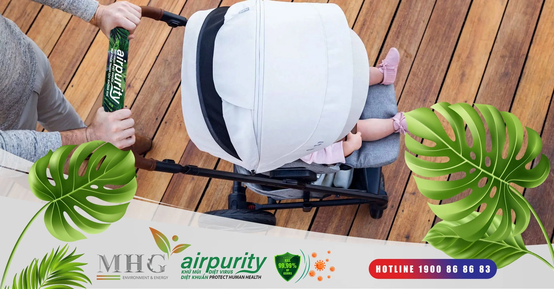 Giải pháp miếng diệt khuẩn tay nắm xe đẩy an toàn cho trẻ