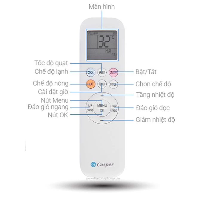 Hướng Dẫn Sử Dụng Điều Khiển Điều Hòa Casper