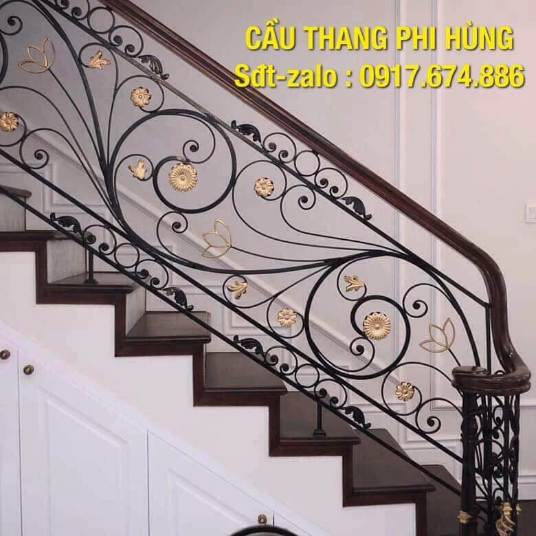 Tổng Hợp Các Mẫu Lan Can Cầu Thang Sắt Tay Gỗ Đẹp Tại Hà Nội