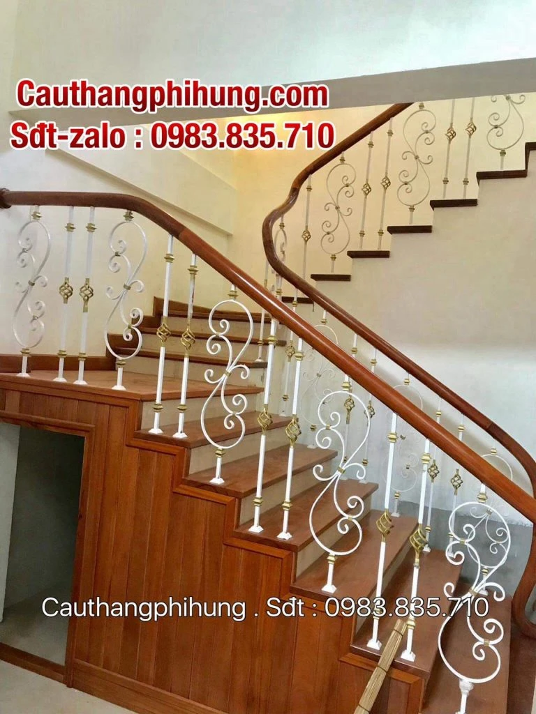 Tổng Hợp Các Mẫu Lan Can Cầu Thang Sắt Tay Gỗ Đẹp Tại Hà Nội