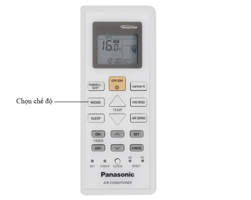 Hướng dẫn sử dụng điều khiển điều hòa Panasonic