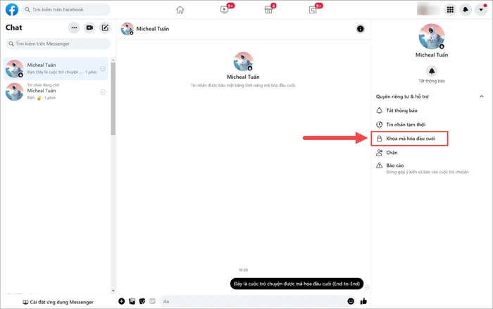 Hướng dẫn đơn giản về cách bật tắt mã hóa đầu cuối trên Facebook Messenger