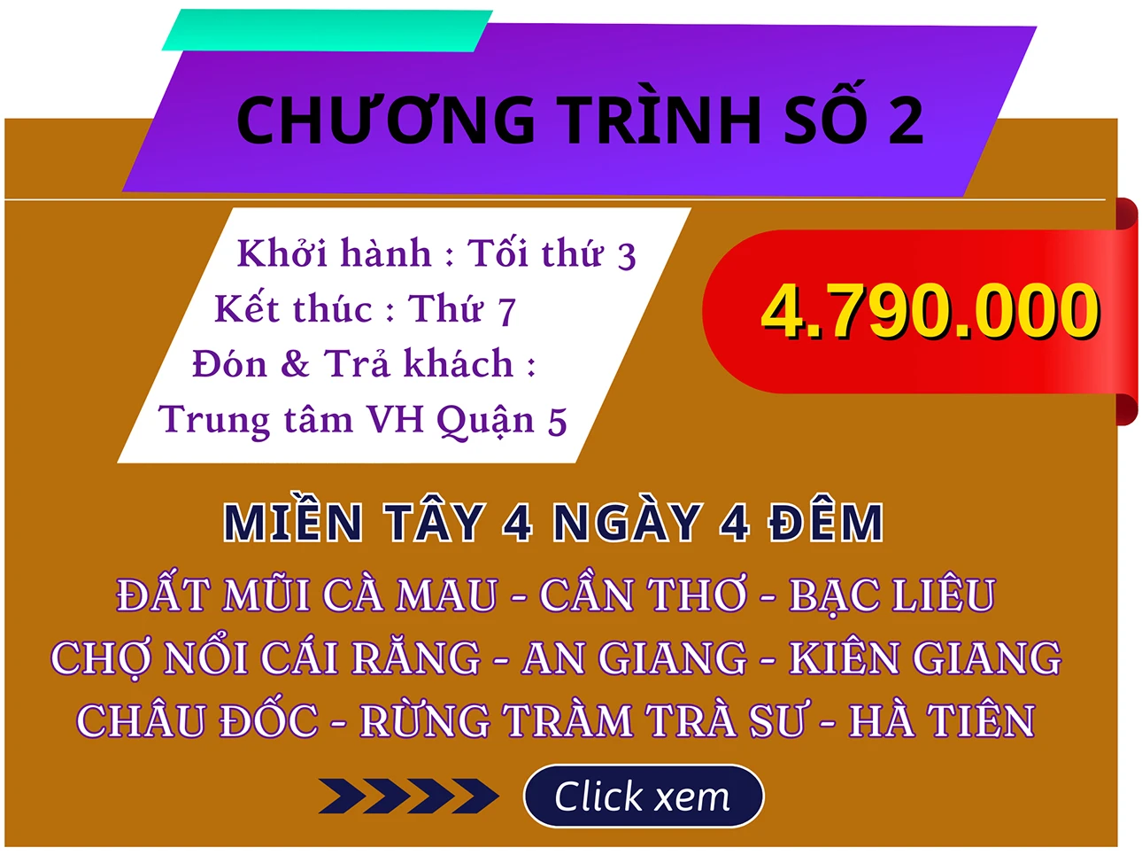 Trải Nghiệm Tour Miền Tây 4 Ngày 3 Đêm Đầy Thú Vị