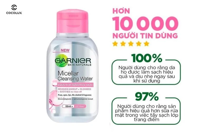 Review Nước Tẩy Trang Garnier Hồng Micellar Cleansing Water For Sensitive Skin Cho Da Nhạy Cảm