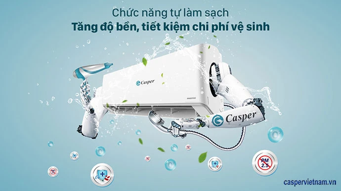 ĐIỀU HÒA CASPER 1 CHIỀU INVERTER 12000BTU TC-12IS36