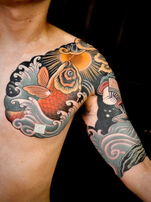 Top hình xăm bắp tay nam Nhật cổ đẹp nhất