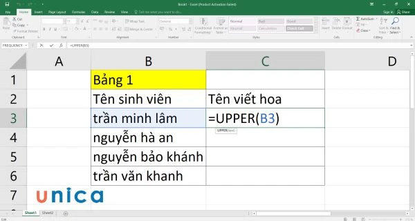 6 cách viết hoa chữ cái đầu trong Excel đầy đủ chi tiết nhất