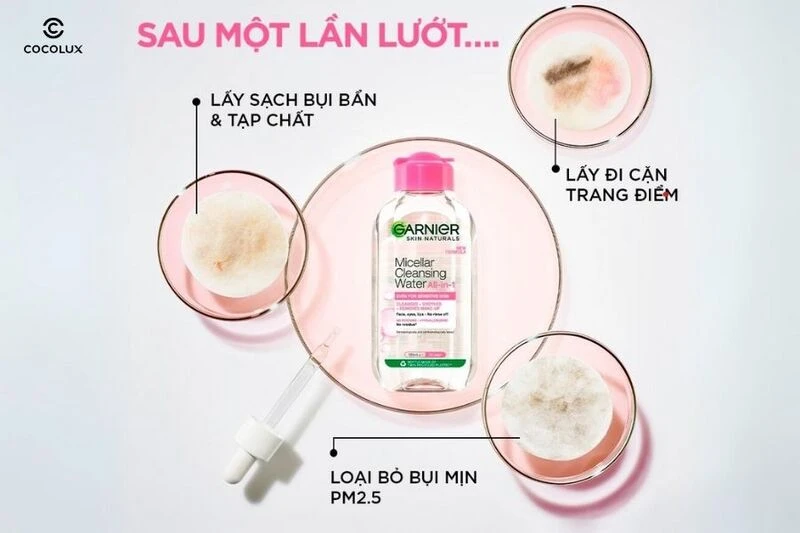 Review Nước Tẩy Trang Garnier Hồng Micellar Cleansing Water For Sensitive Skin Cho Da Nhạy Cảm