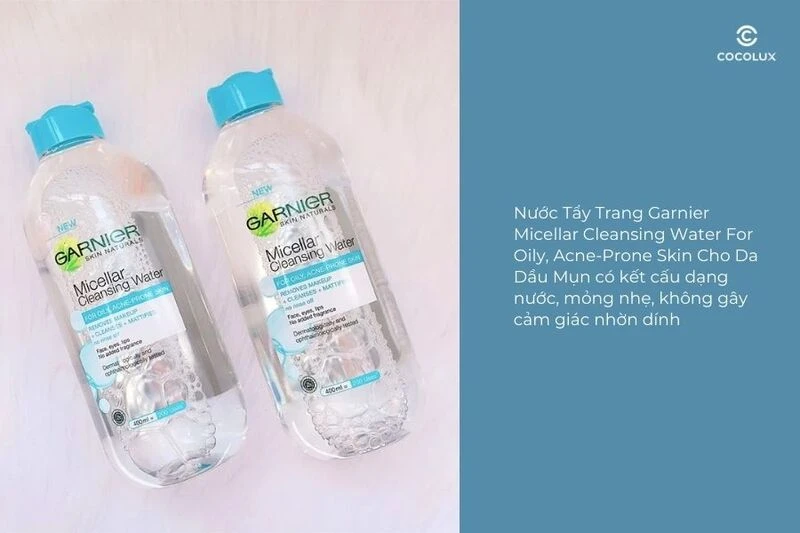 Review nước tẩy trang Garnier nắp xanh cho da dầu mụn