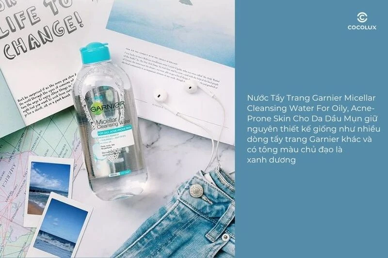 Review nước tẩy trang Garnier nắp xanh cho da dầu mụn