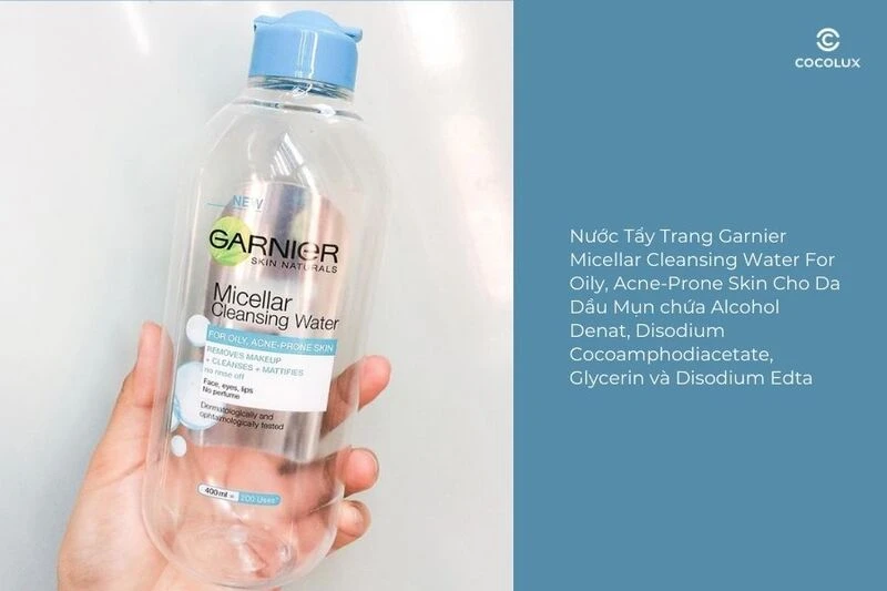 Review nước tẩy trang Garnier nắp xanh cho da dầu mụn