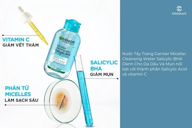 Review nước tẩy trang Garnier nắp xanh cho da dầu mụn