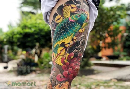 Tham khảo những hình xăm cá chép hoa sen ấn tượng nhất