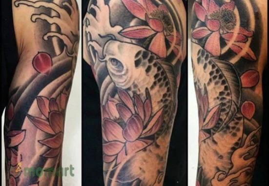 Tham khảo những hình xăm cá chép hoa sen ấn tượng nhất