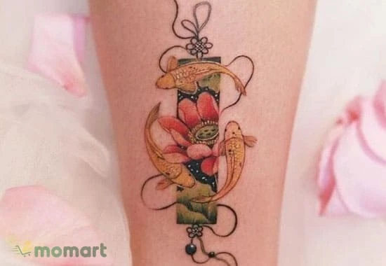 Tham khảo những hình xăm cá chép hoa sen ấn tượng nhất