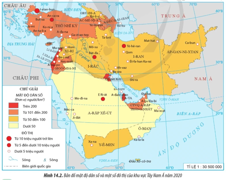 Nêu những đặc điểm nổi bật về dân cư của khu vực Tây Nam Á