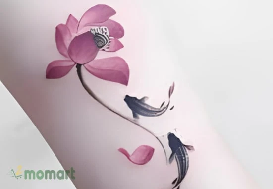 Tham khảo những hình xăm cá chép hoa sen ấn tượng nhất