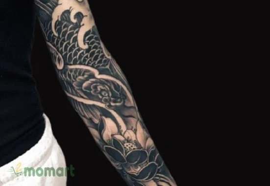 Tham khảo những hình xăm cá chép hoa sen ấn tượng nhất