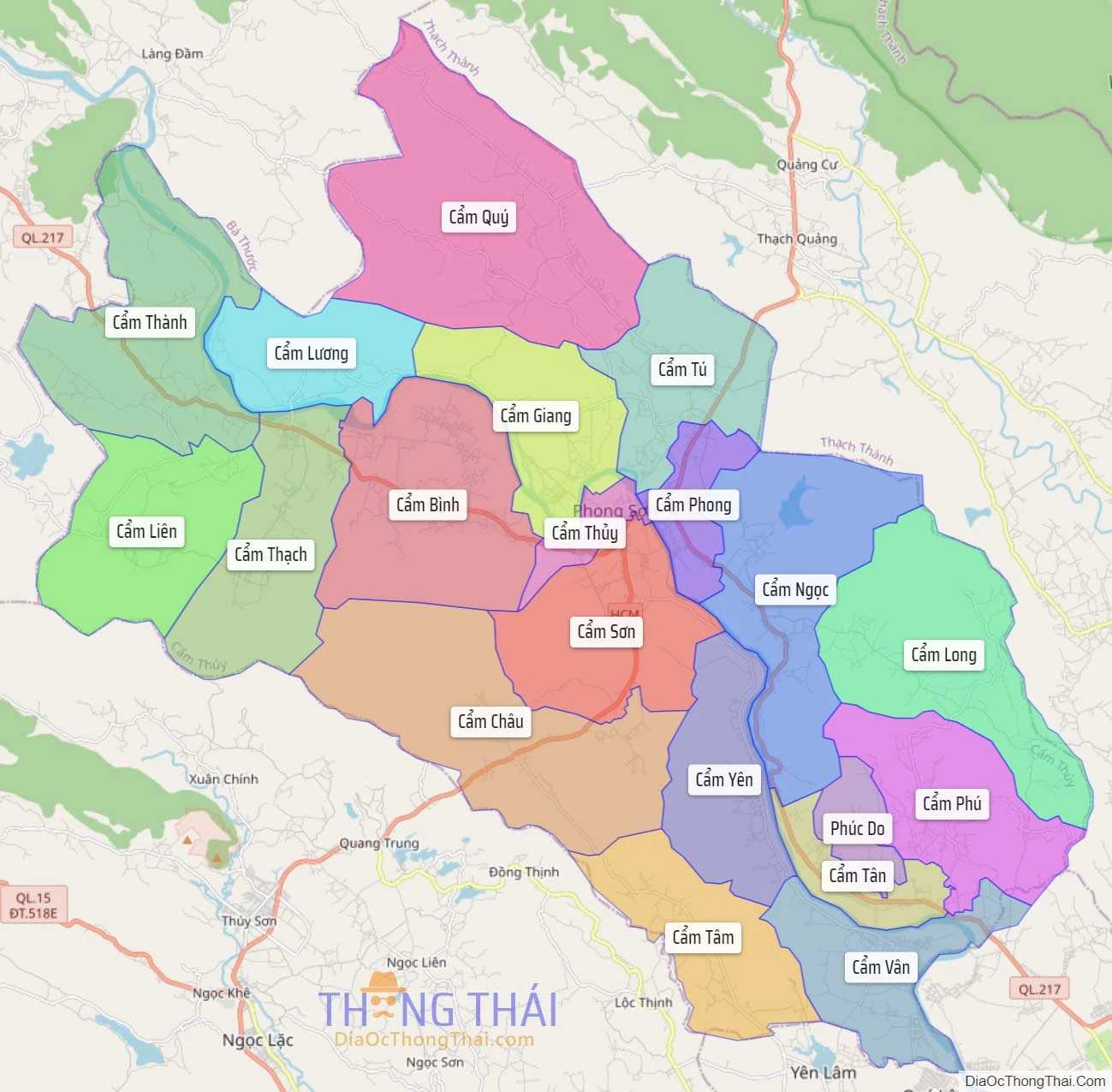 Bản đồ hành chính tỉnh Thanh Hóa - Đầy đủ và chi tiết các huyện thị